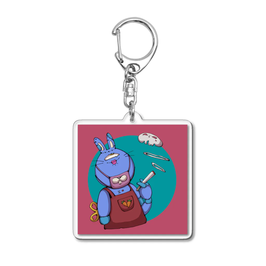 竹取ぬぬちゃんのうさ店長 Acrylic Key Chain