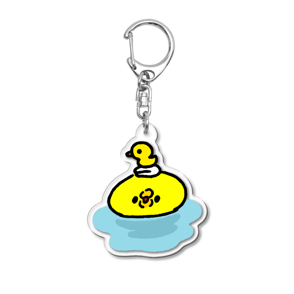 ぴよたそ商店のお風呂好きのひよこ Acrylic Key Chain