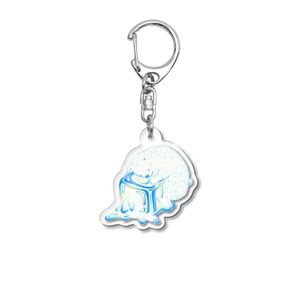 kokeikoccoの暑さを凌ぐしろくまくん Acrylic Key Chain