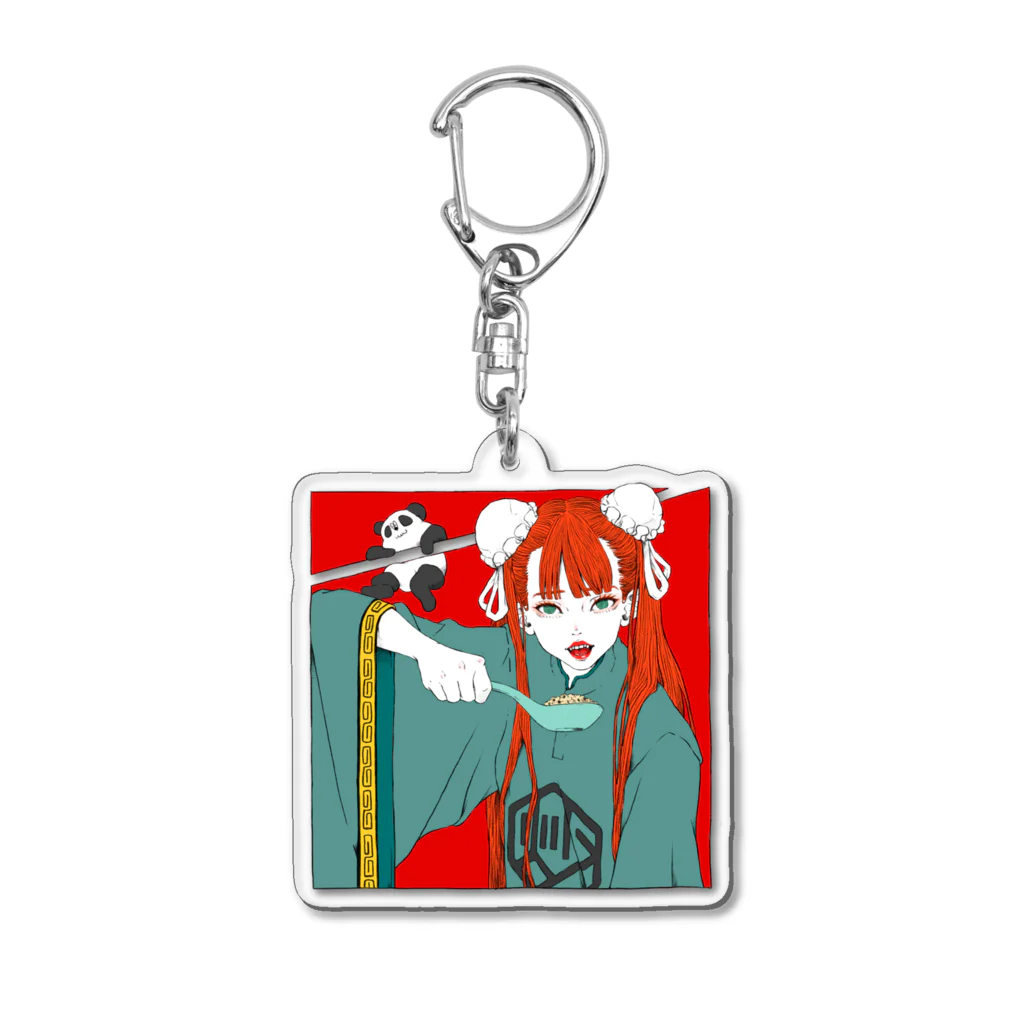 9 10 9（ qu / ten / qu ）のfried rice girl Acrylic Key Chain