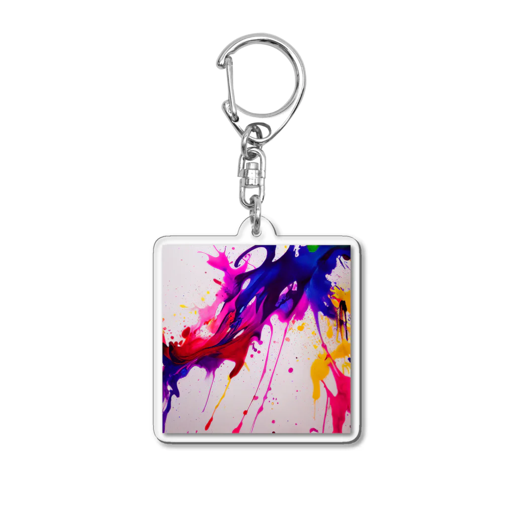 Wearing flashy patterns as if bathing in them!!(クソ派手な柄を浴びるように着る！)のInkその1 Acrylic Key Chain