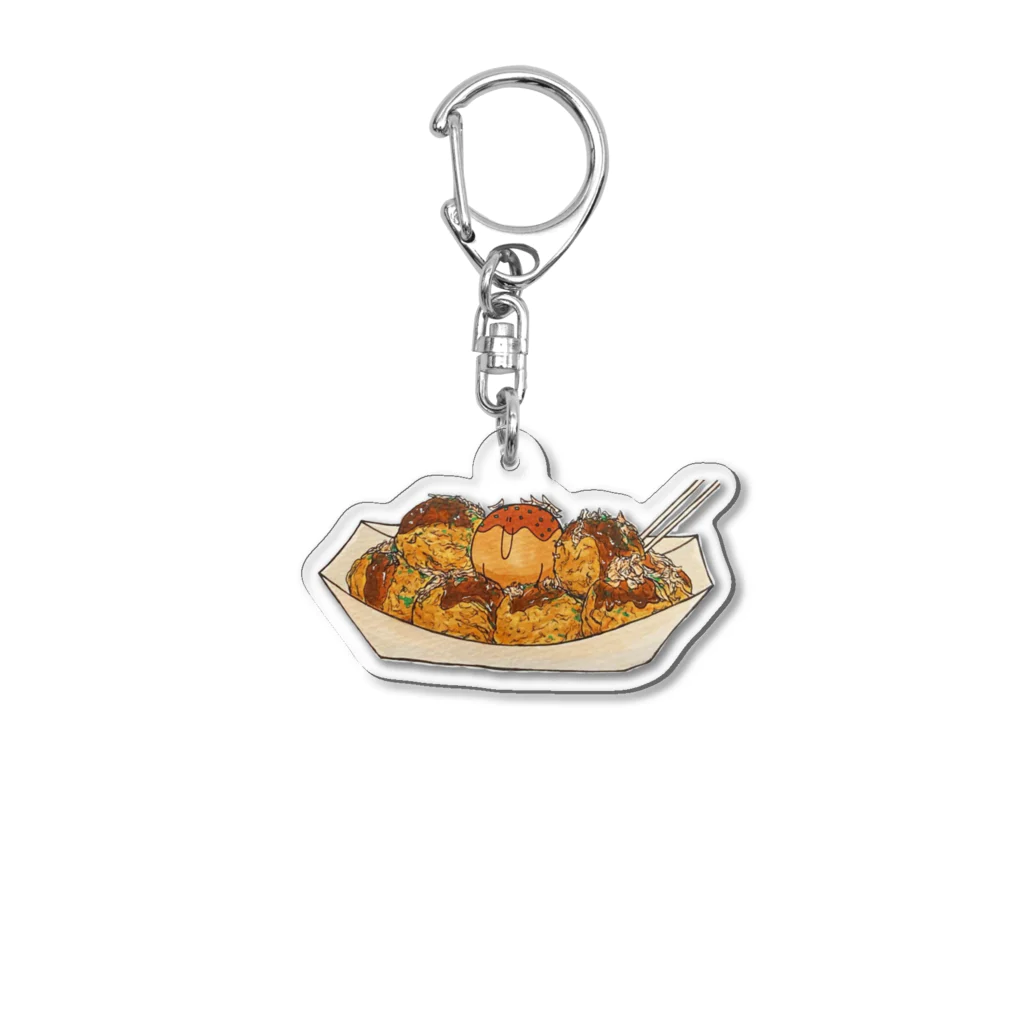 アイスのにこまるたこ焼き Acrylic Key Chain