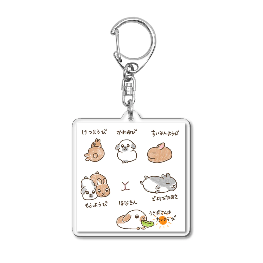 ねこぽよのグッズのお店のうさぎさん週間 Acrylic Key Chain