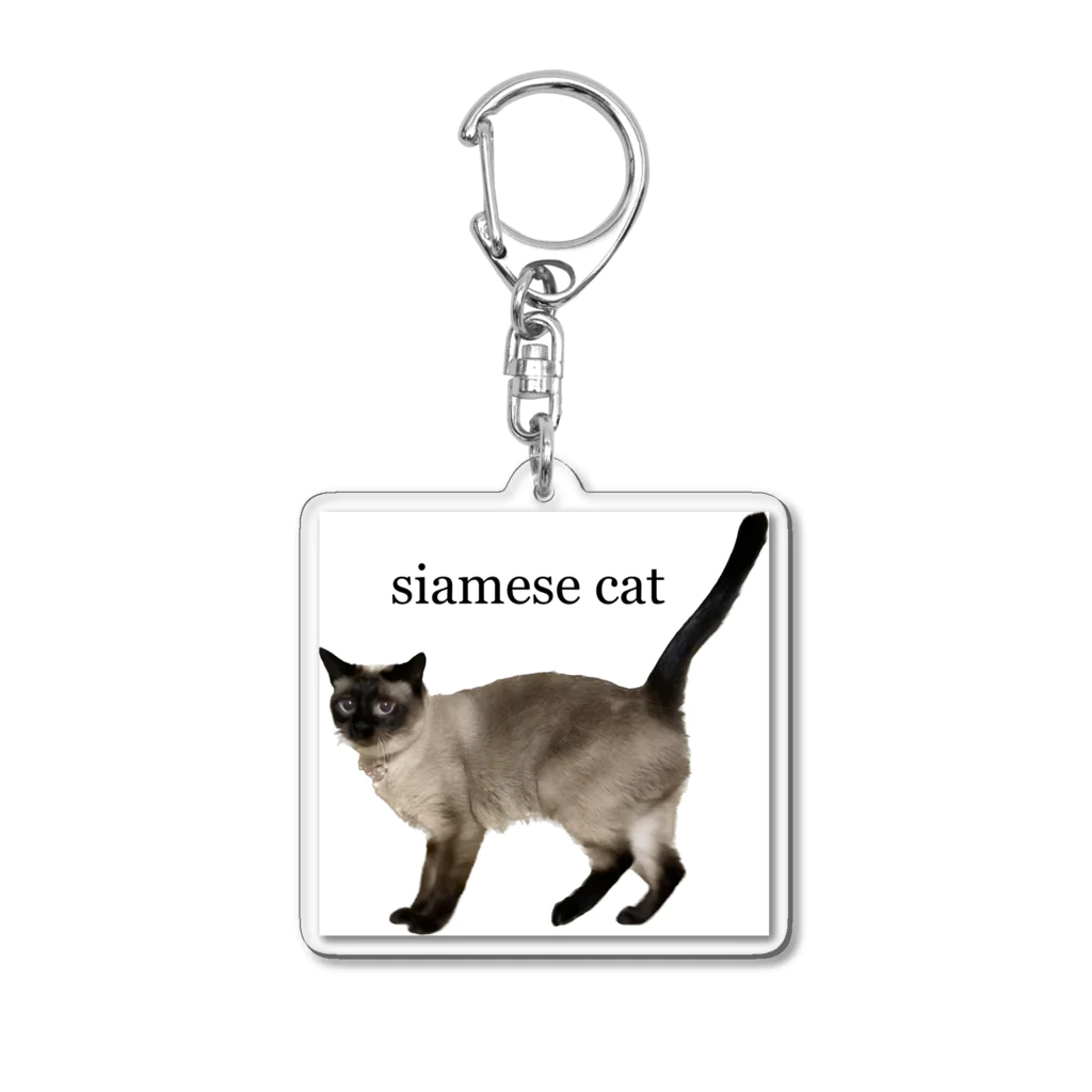 Siamese cat シャムのシャム猫海ちゃん アクリルキーホルダー