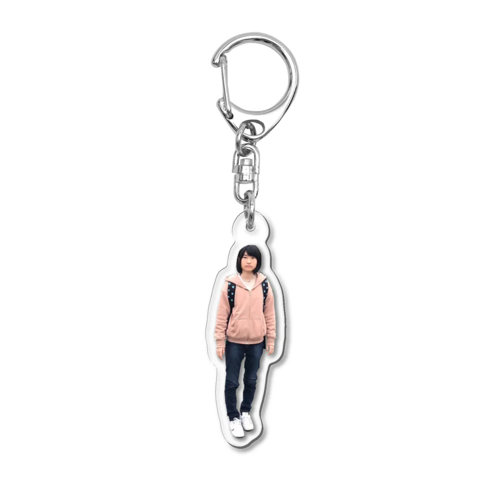 リンうぇいＳＨＯＰの川の前で棒立ちりんちゃん。 Acrylic Key Chain