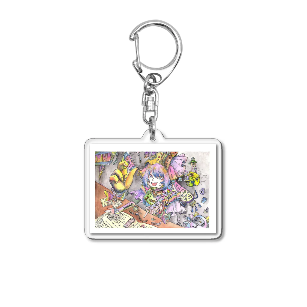 春のたけのこのメカメカ女の子 Acrylic Key Chain