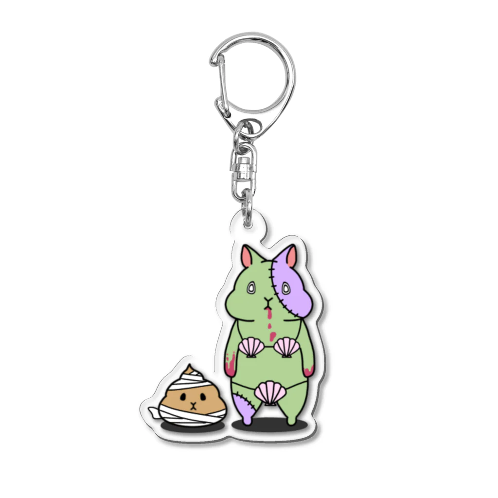 Miiiさんのハロウィン🎃ウッサ氏とうん氏 Acrylic Key Chain