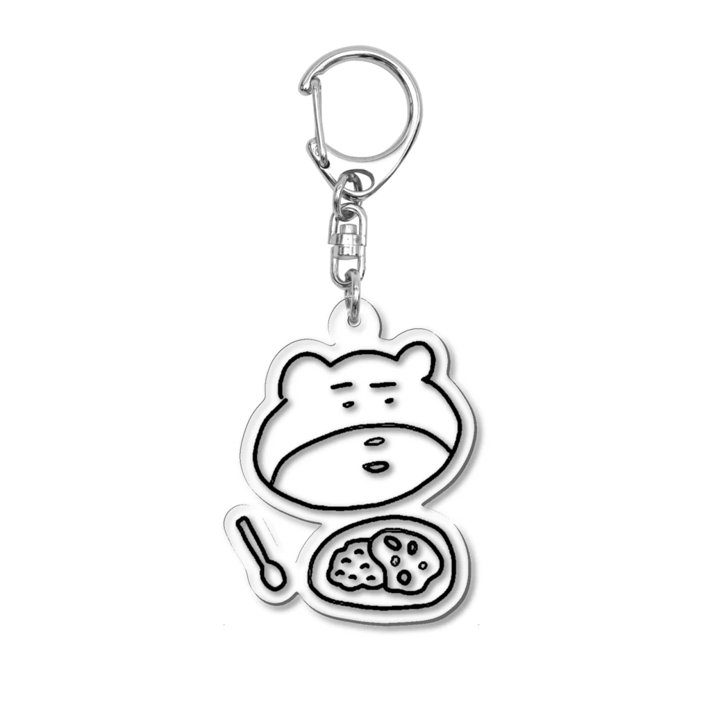 クマターンのクマタカレー ブラック Acrylic Key Chain