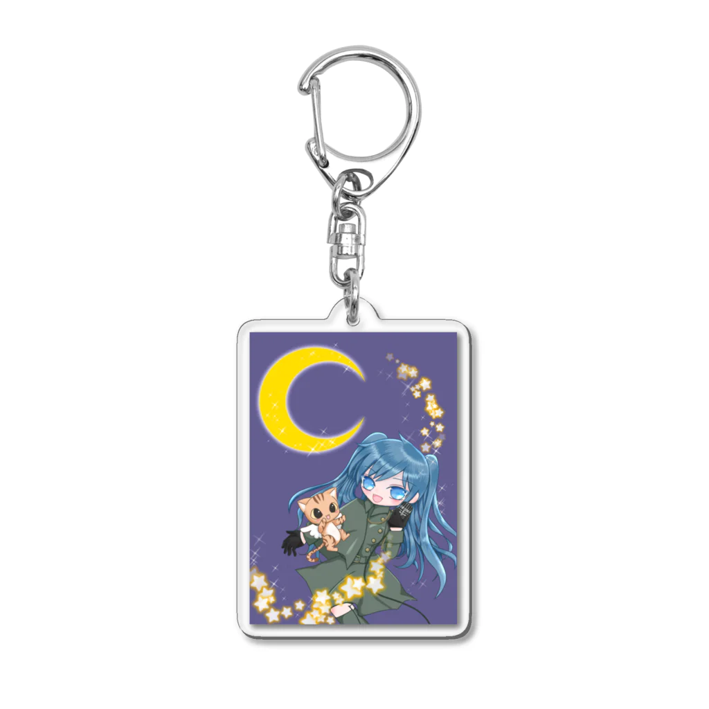 うたう🎧🌙.*·̩͙のうたう(月) Acrylic Key Chain