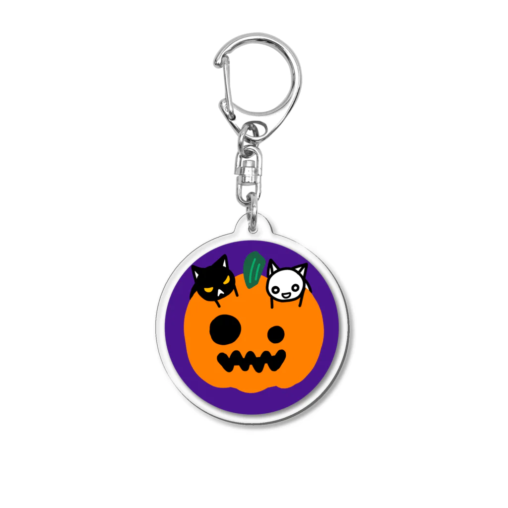のほほん屋のHalloweenにゃーたちゃん Acrylic Key Chain