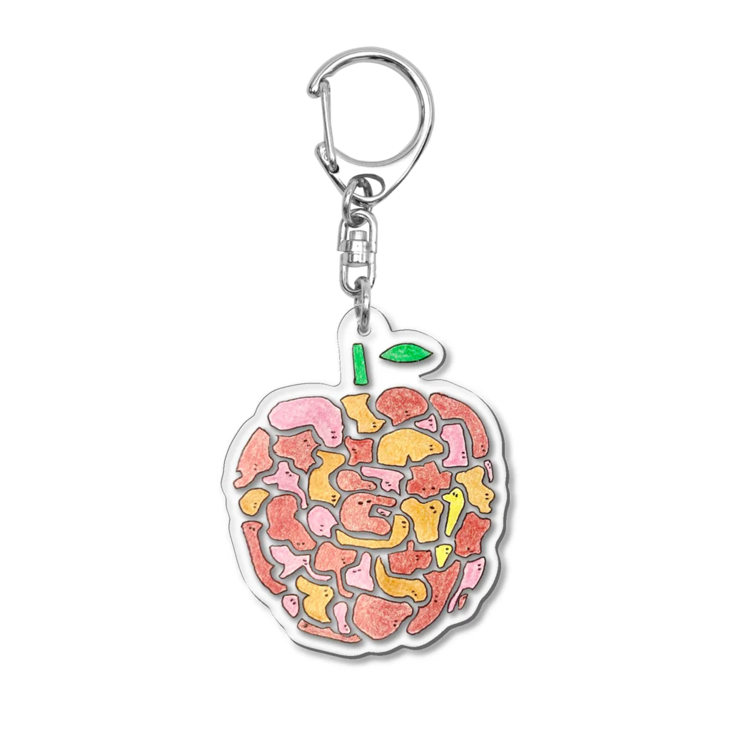 sachipunsukaのおばけリンゴ Acrylic Key Chain