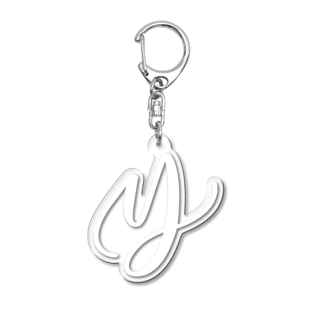 Danae Lettering Merch StoreのY　イニシャルシリーズ〈WH〉 Acrylic Key Chain