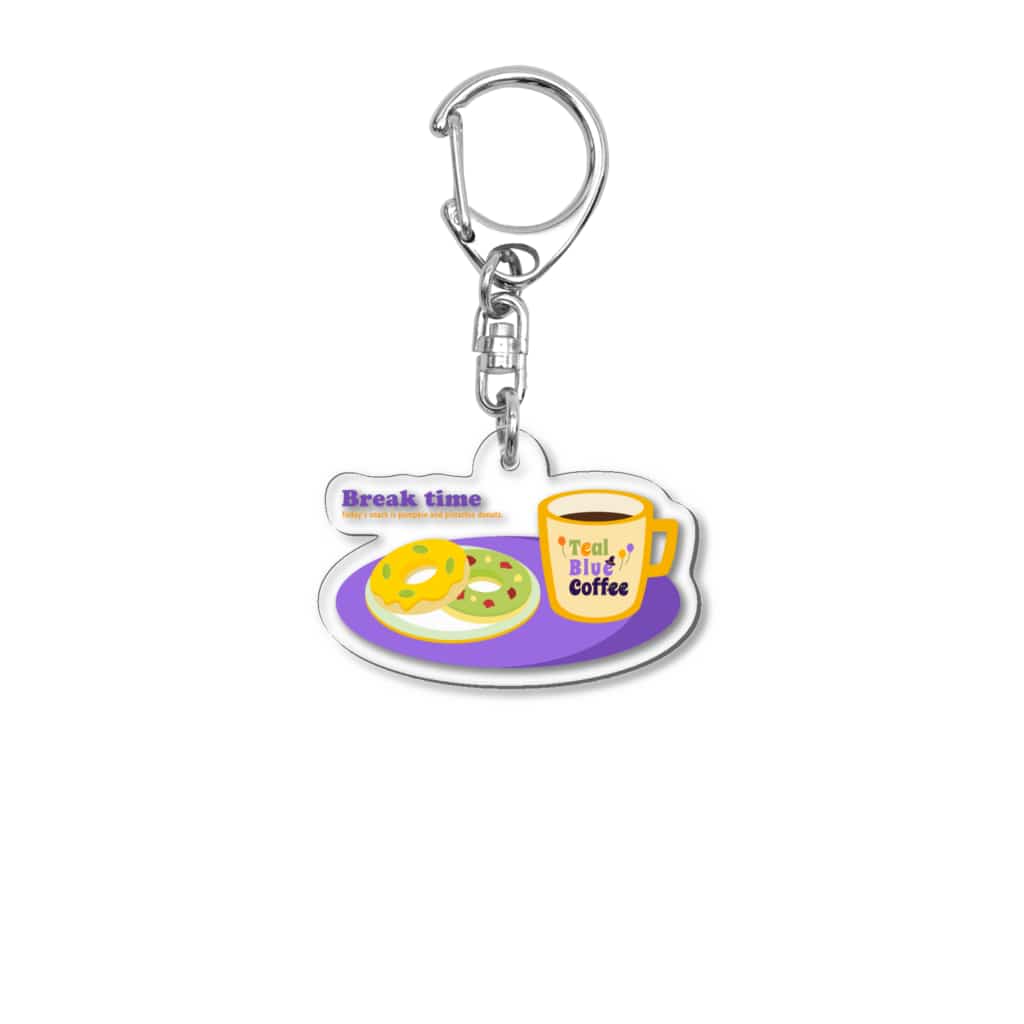 Teal Blue CoffeeのBreak time 《 Halloween Ver. 》 Acrylic Key Chain