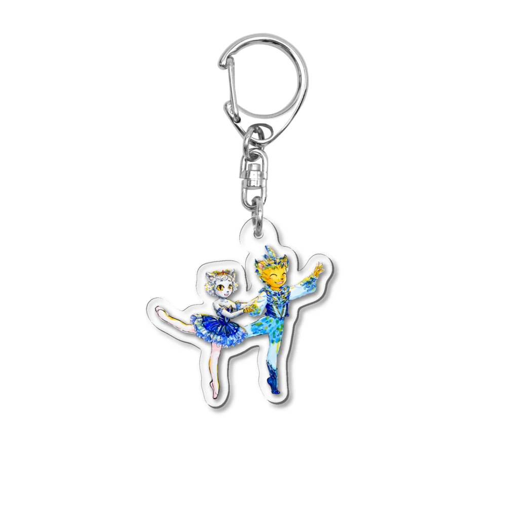 まめんこのブルーバード Acrylic Key Chain