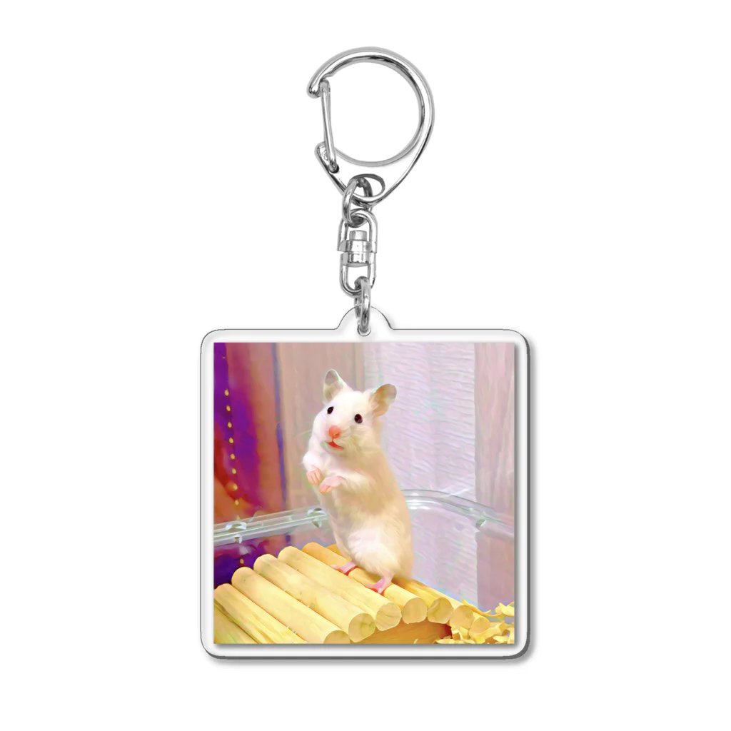 ハムスター愛好家 | Hamster Loverのシロクマハムスターゆきちゃん Acrylic Key Chain