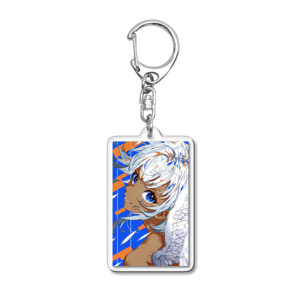 amewの💙🧡🤍 Acrylic Key Chain