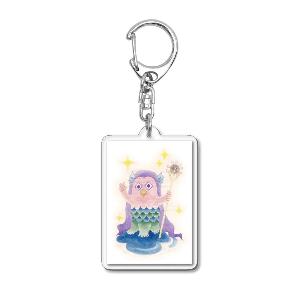 shiu_sotoのアマビエさん（ピース） Acrylic Key Chain