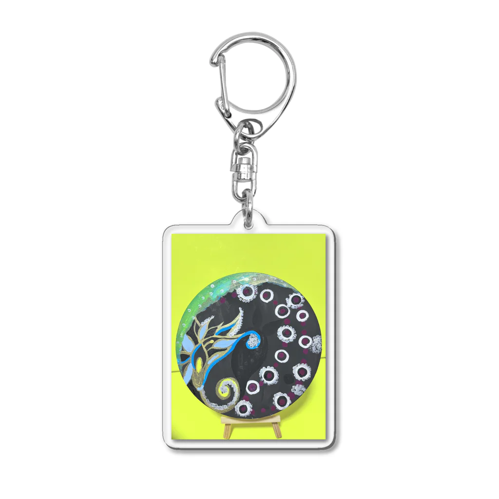 NIL のウサギの幽霊と花 Acrylic Key Chain