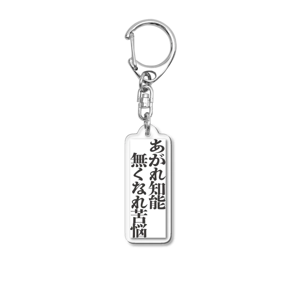 ꕤうりつば雑貨店ꕤのあがれ知能 なくなれ苦悩 Acrylic Key Chain