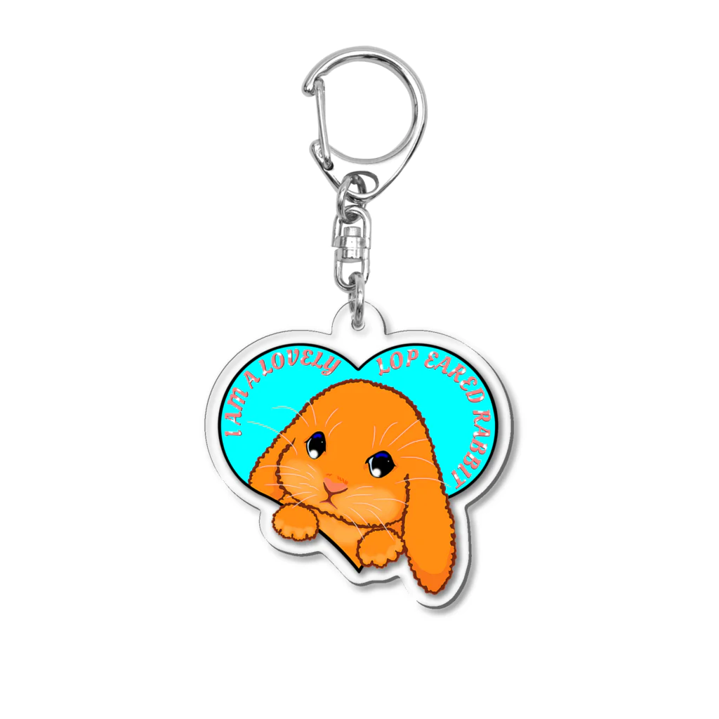 LalaHangeulのLop eared rabbit(ロップイヤーラビット) 英語バージョン Acrylic Key Chain