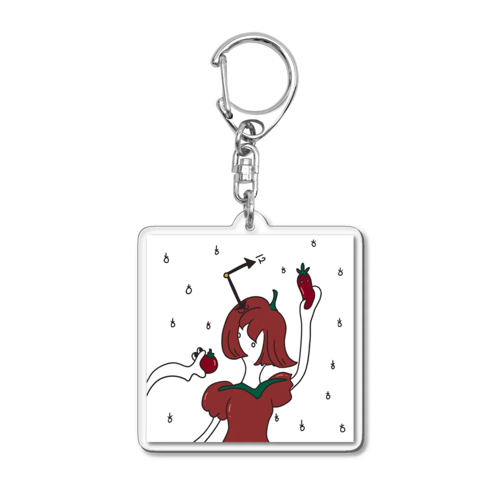 ほらをた娘🦈ྀི🎈のほらをた娘のトマトちゃん Acrylic Key Chain