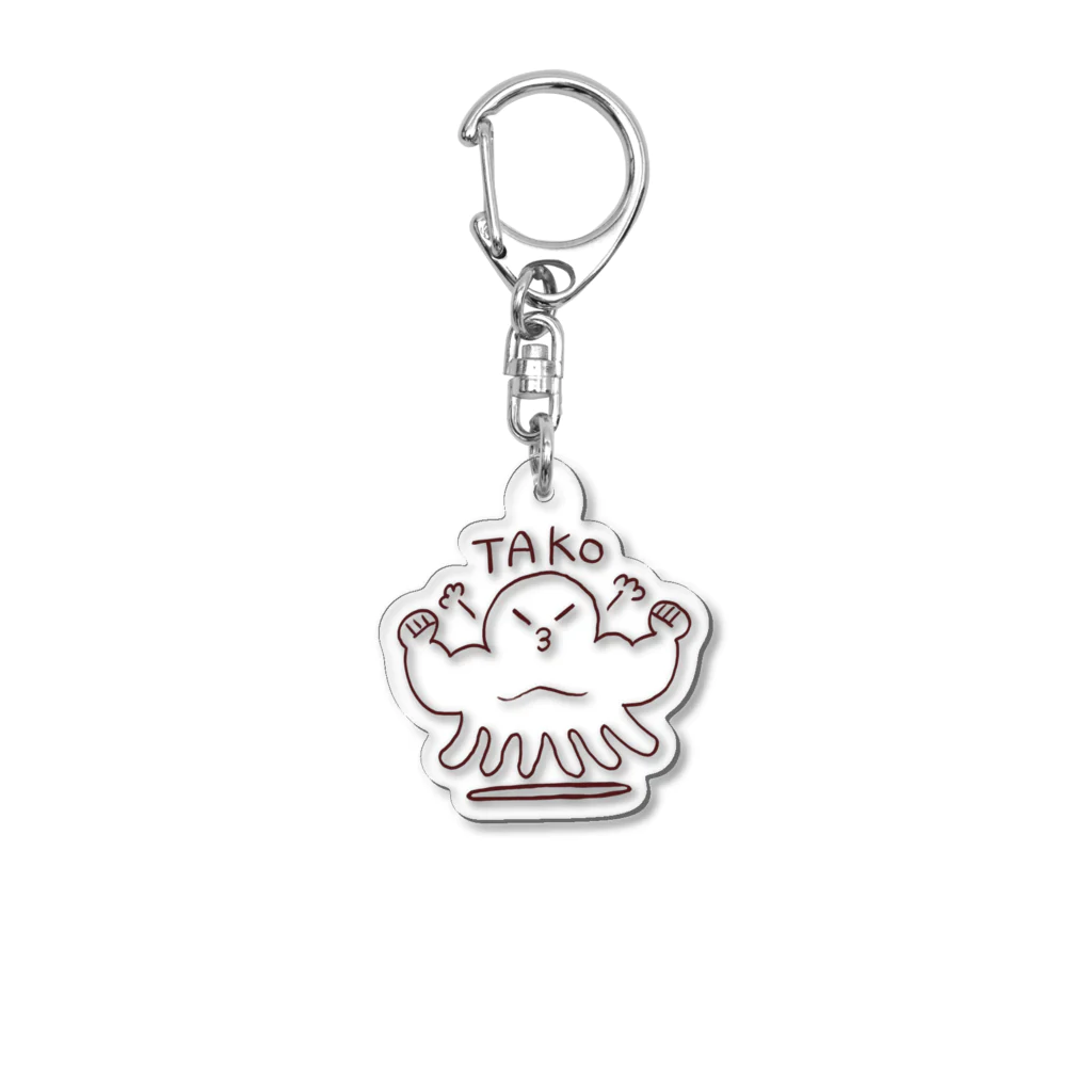 丸野チキ商会（chikki）の筋肉質なタコ Acrylic Key Chain