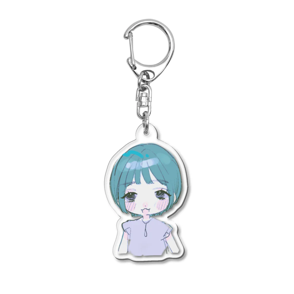 ∞lette OFFICIAL STOREの青千夏 Acrylic Key Chain