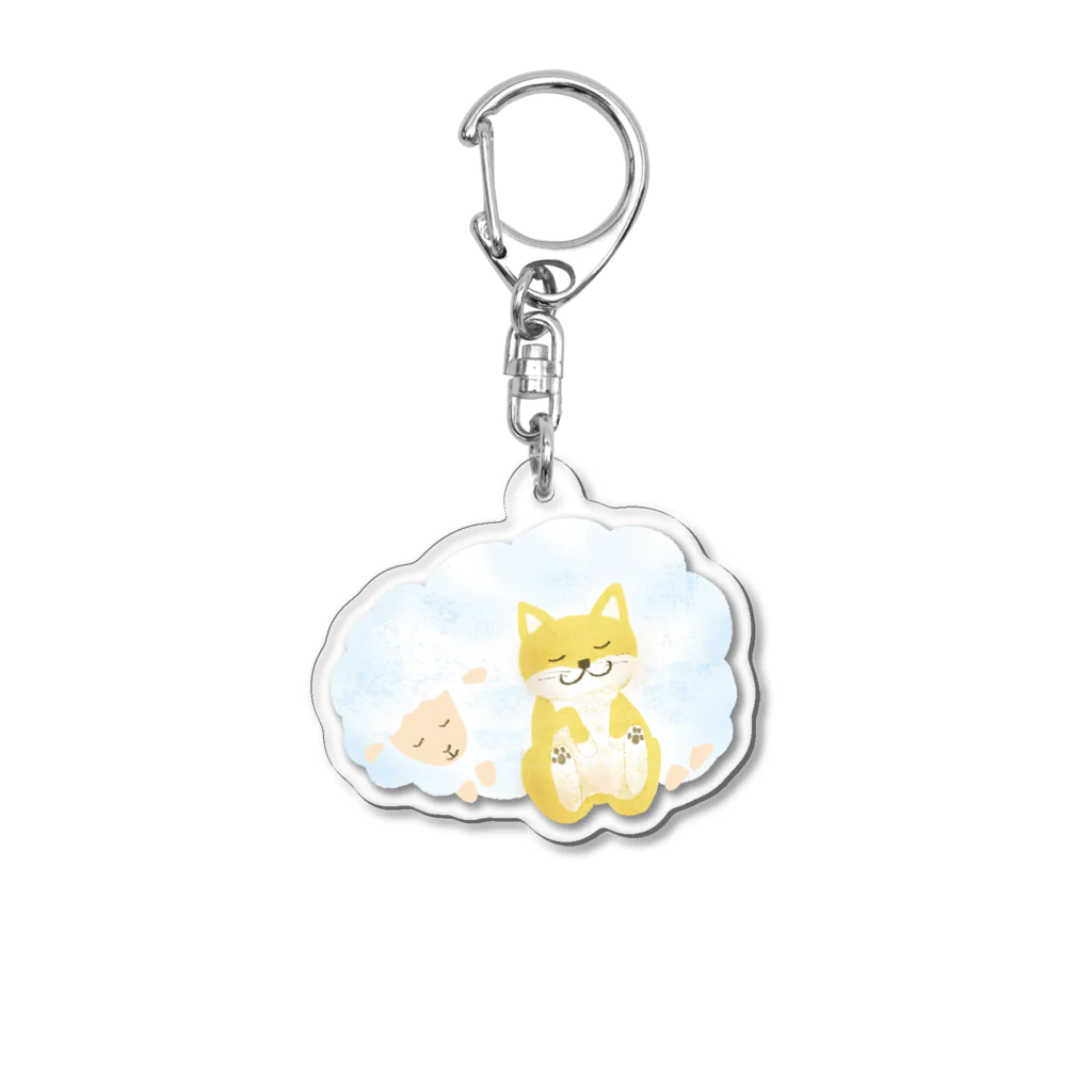 momomamiのしばちゃん×牡羊座 Acrylic Key Chain