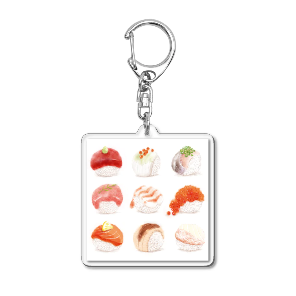 Miho MATSUNO online storeのSushi Parties アクリルキーホルダー