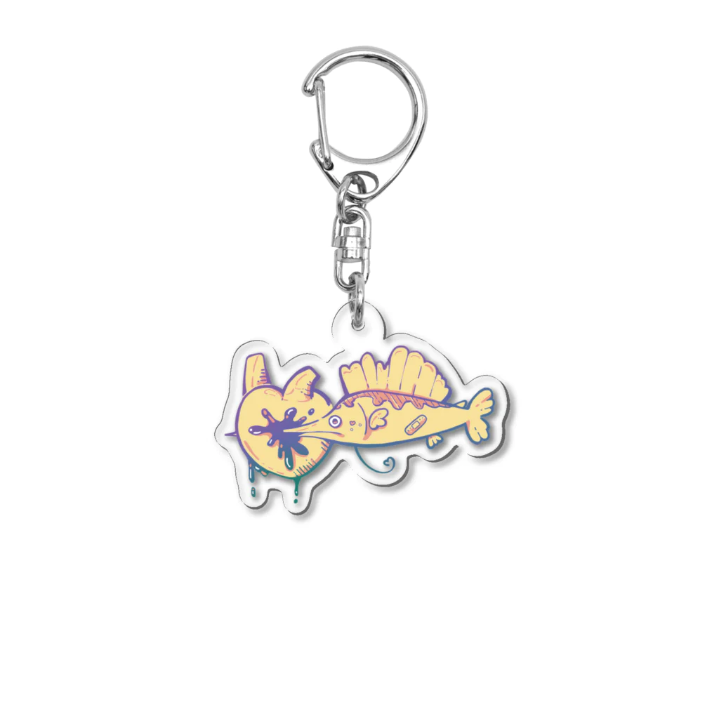 ウオノメのハートぶっ刺し♡カジキくん Acrylic Key Chain