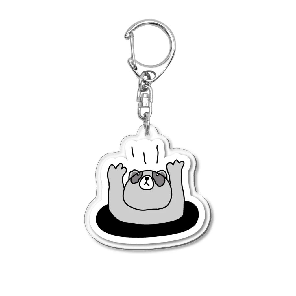 森のなかまたちの穴に落ちるグマ Acrylic Key Chain