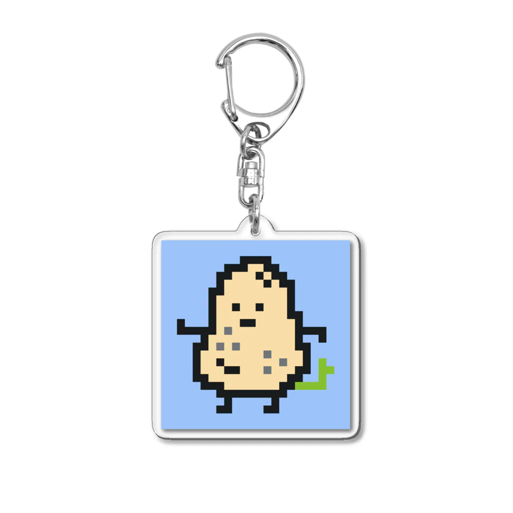 普通のじゃがいもの（芽がでてる）ドットのじゃがいも Acrylic Key Chain