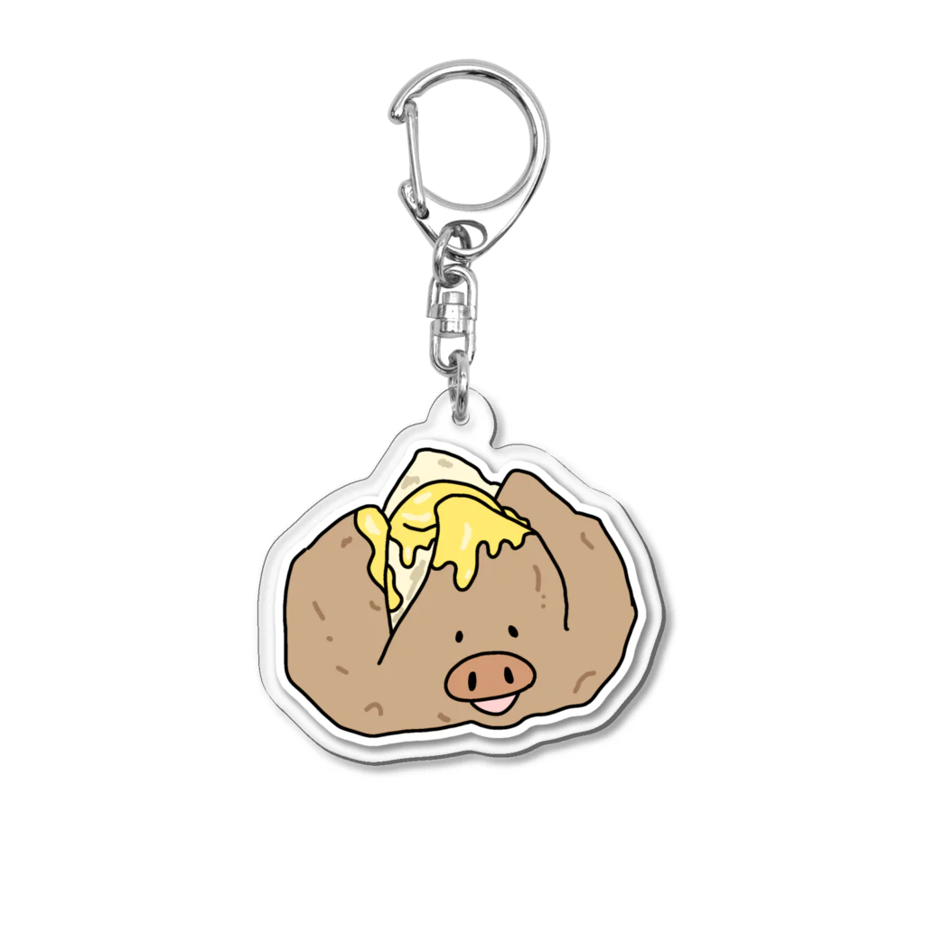 森のなかまたちのじゃがブター Acrylic Key Chain