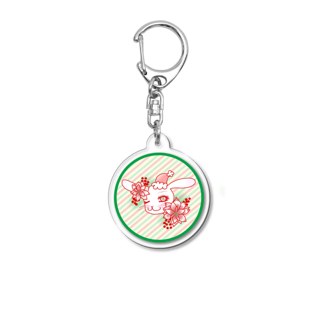 Rabbitflowerの♥らびこ♥クリスマスデザイン Acrylic Key Chain