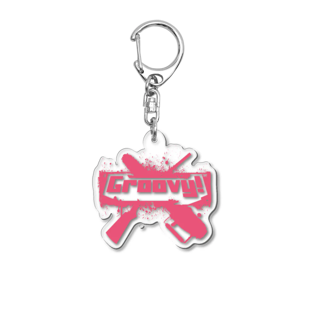 stereovisionのGroovy!(イカすぜ) Acrylic Key Chain