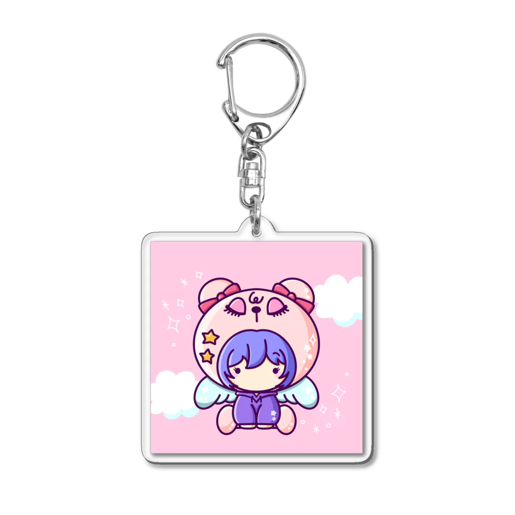 reo_chibiisのCryptoChibiisゆめかわくま Acrylic Key Chain