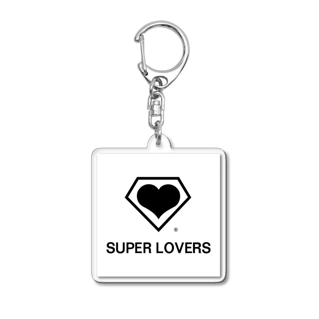 SUPER LOVERS co,ltdのSUPER LOVERS 90sスクールロゴ アクリルキーホルダー