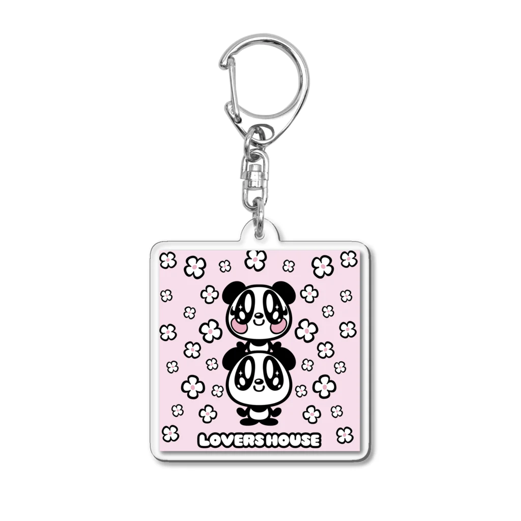 SUPER LOVERS co,ltdのLOVERS HOUSE お花メリーアンドケン　ピンク Acrylic Key Chain