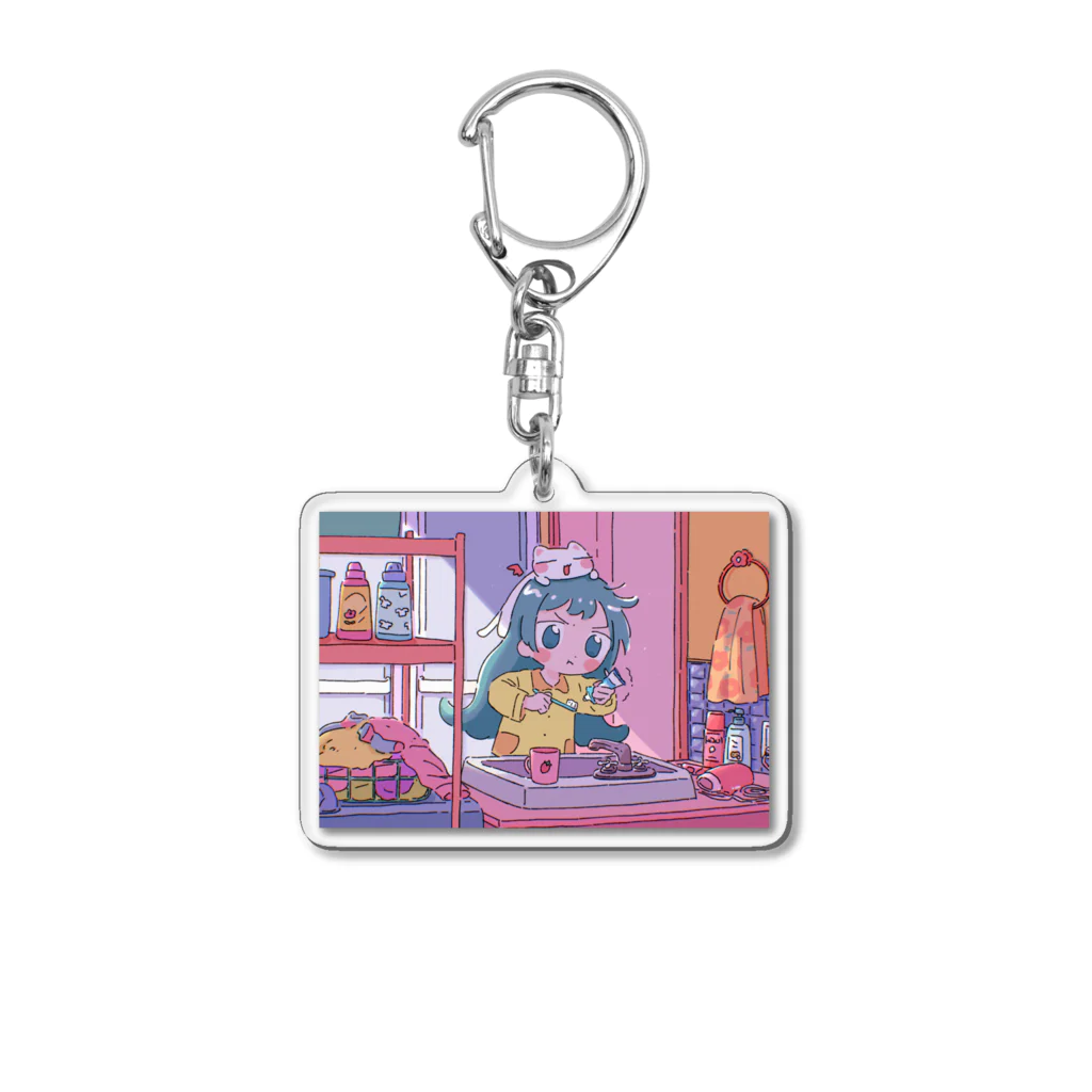 犬プールのはみがき粉ぎゅう Acrylic Key Chain