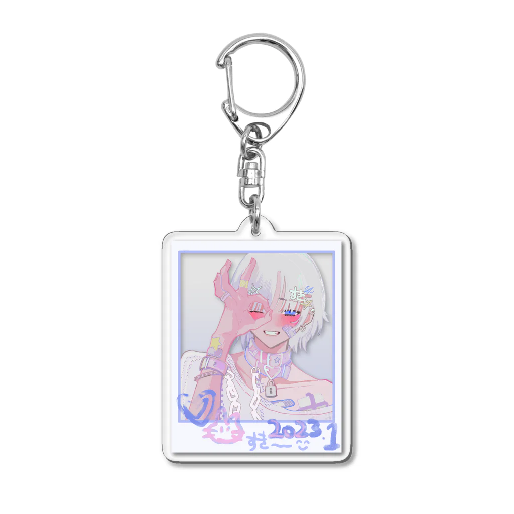 三日月ランプのおっけー男の子（2023年美少年展×SUZURIコラボ） Acrylic Key Chain