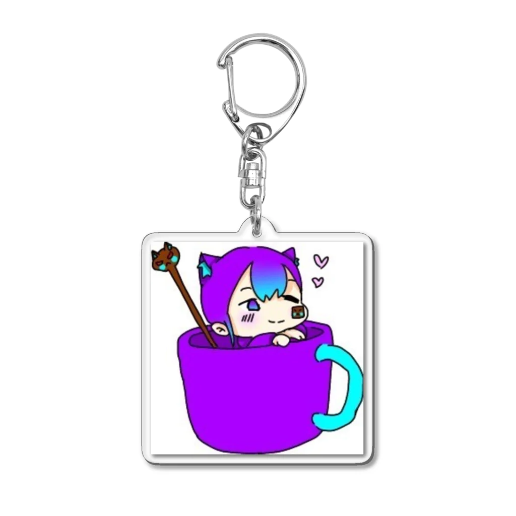 娘のオリジナル イラストのニャンパー Acrylic Key Chain