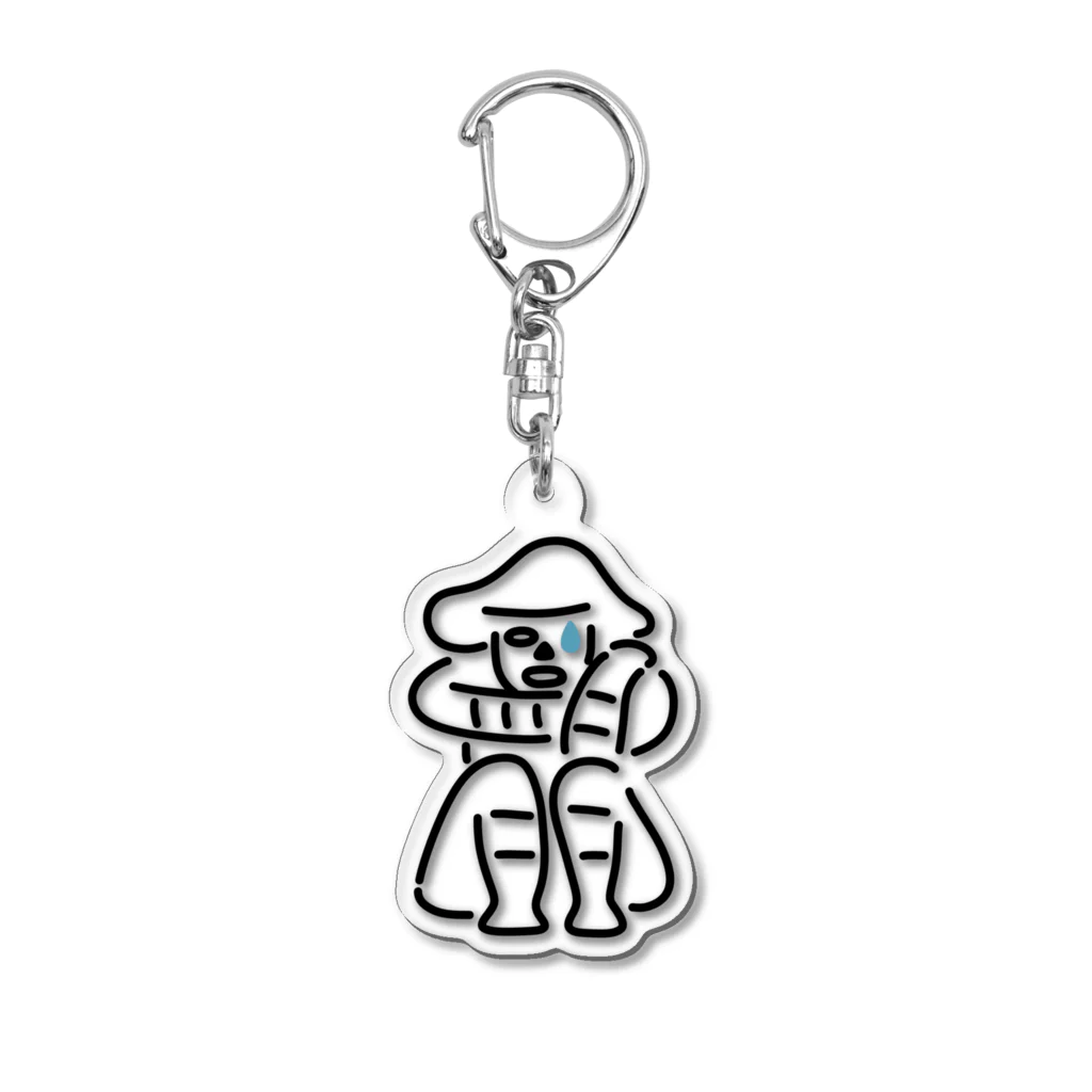  Haniwa lover のしゃがむ土偶＋なみだ Acrylic Key Chain