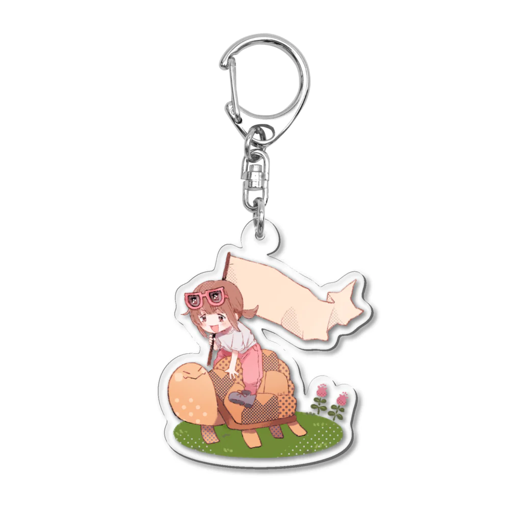 カメまる子🐢のギリ太×カメまる子 Acrylic Key Chain