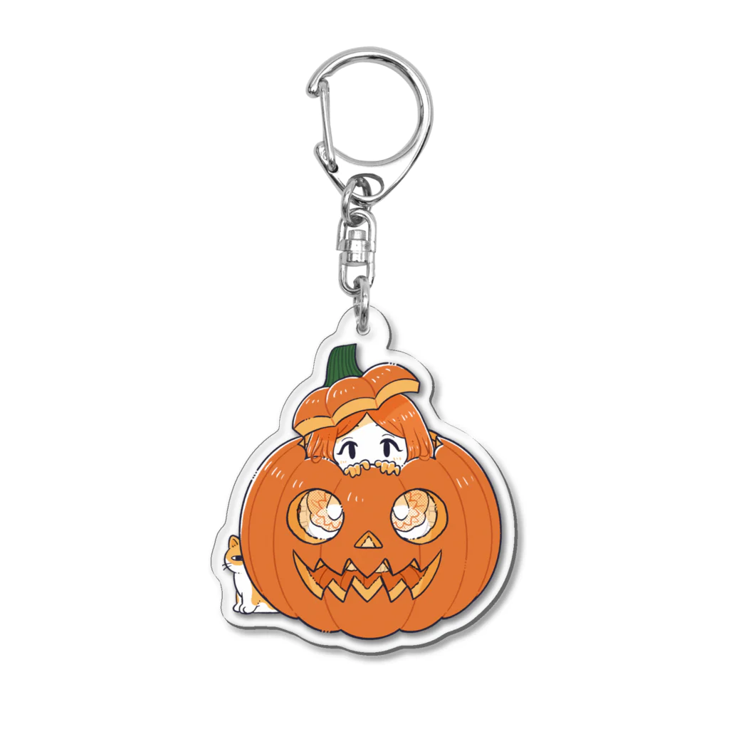 イグアナ大佐のパンプキンちゃん🎃 アクリルキーホルダー