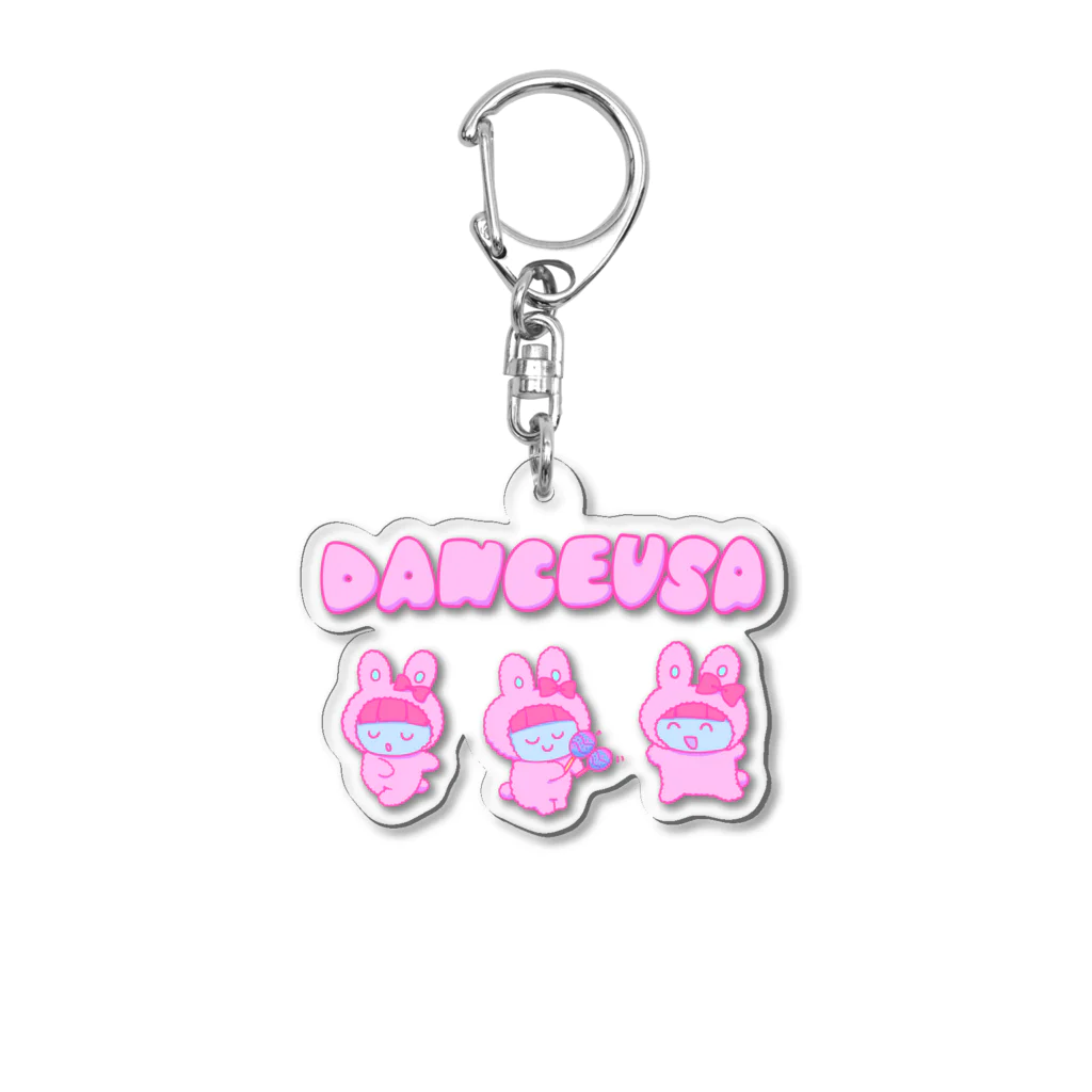 ピンクツインテール🌷のDanceusa(うさ) Acrylic Key Chain