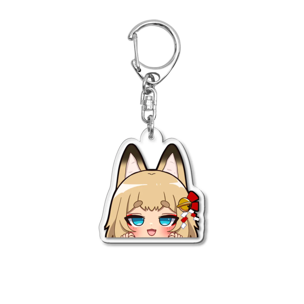 MEGAMIオフィシャルグッズショップ SUZURI支店のFoxy Miko "Koyan❤️" アクリルキーホルダー