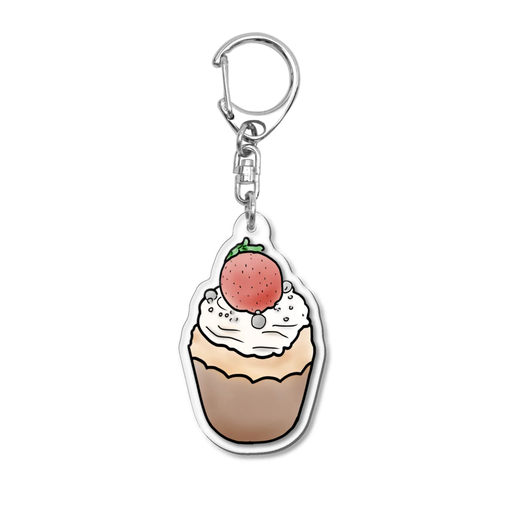 美味しいもの屋さんのいちごのカップケーキ🧁 Acrylic Key Chain