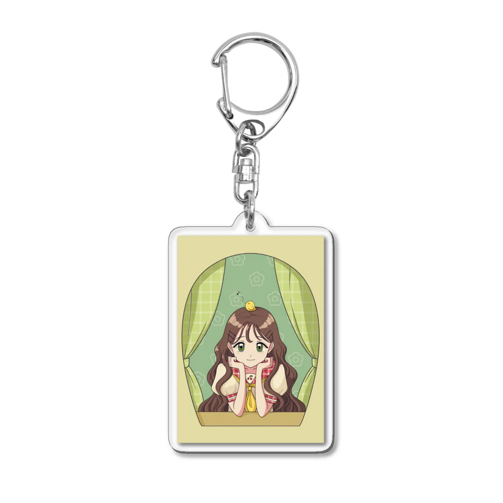 レトロ倶楽部の窓際のあの子 Acrylic Key Chain