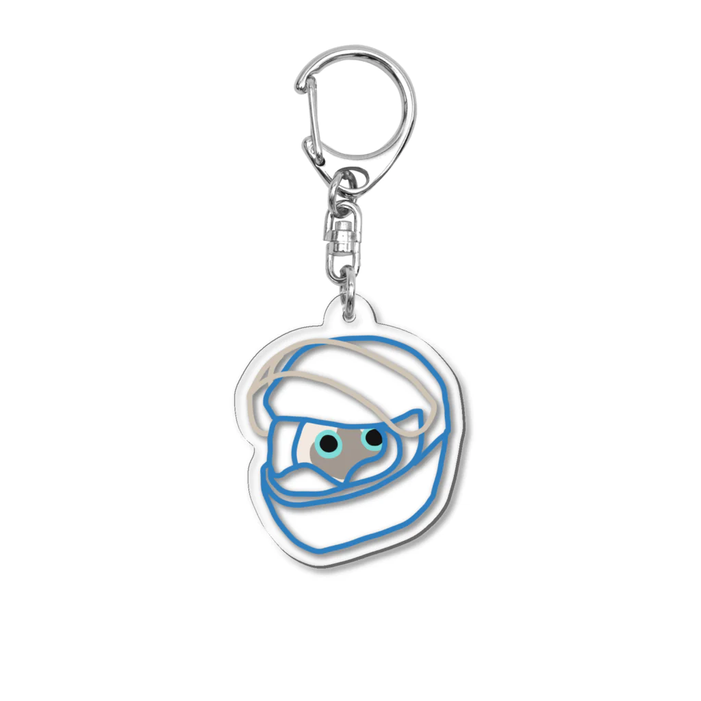 ねこのしもべのたぬしゃむねっこヘルネッコ Acrylic Key Chain