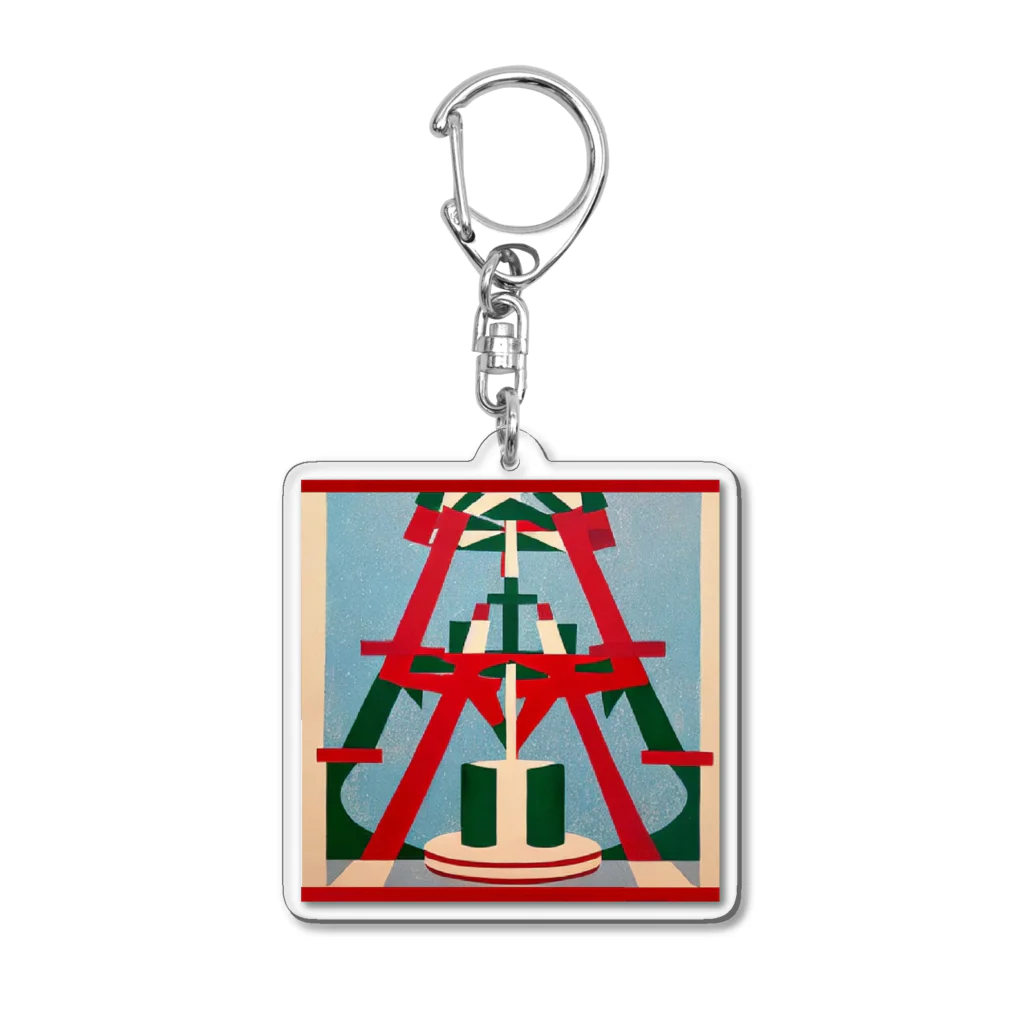 Danke Shoot Coffeeのクリスマスツリー Acrylic Key Chain